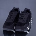 Pánske športové topánky A19 Čierna-Biely | Erin