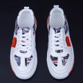 Pánske športové topánky CL42 Biely-Červená | Mei