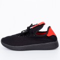 Pánske športové topánky L033 Čierna-Červená | DCF68