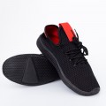 Pánske športové topánky L033 Čierna-Červená | DCF68