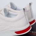 Pánska športová obuv z prírodnej kože JH9070 Biely | F.Gerardo