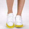 Dámska športová obuv YKQ195 Biely-Žltá | Mei