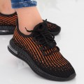 Dámska športová obuv LGGH1 Čierna-Oranžová | Mei