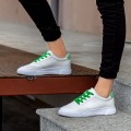 Dámska športová obuv X2906 Biely-Zelená | Se7en