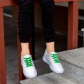 Dámska športová obuv X2906 Biely-Zelená | Se7en