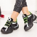 Dámska športová obuv SZ261 Čierna-Zelená | Mei