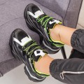 Dámska športová obuv SZ261 Čierna-Zelená | Mei