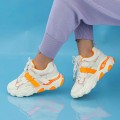 Dámska športová obuv WLLL10 Béžová-Oranžová | Mei
