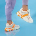 Dámska športová obuv WLLL10 Béžová-Oranžová | Mei
