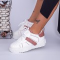 Dámska športová obuv DH21 Biely-Ružová | Mdeng