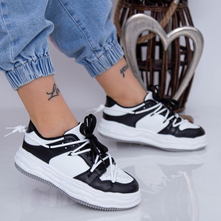 Dámska športová obuv XJ16 Čierna-Biely » Mei