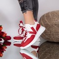 Dámska športová obuv MU10-103 Biely-Červená | Fashion