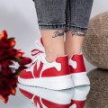 Dámska športová obuv MU10-103 Biely-Červená | Fashion