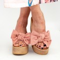 Dámske papuče s platformou WS117 Ružová | Mei
