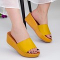 Dámske papuče s platformou ZX1 Žltá | Mei