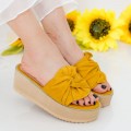Dámske papuče s platformou CZMY1 Žltá | Mei