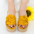 Dámske papuče s platformou CZMY1 Žltá | Mei