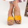 Dámske papuče s platformou WS116 Žltá » Mei