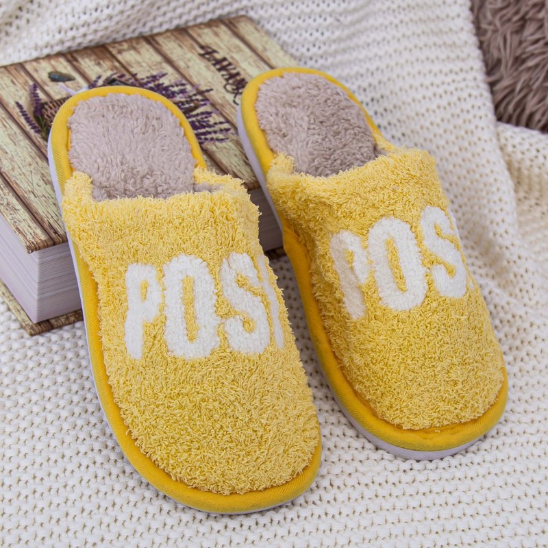 Domáce papuče pre ženy A65 Žltá | Fashion