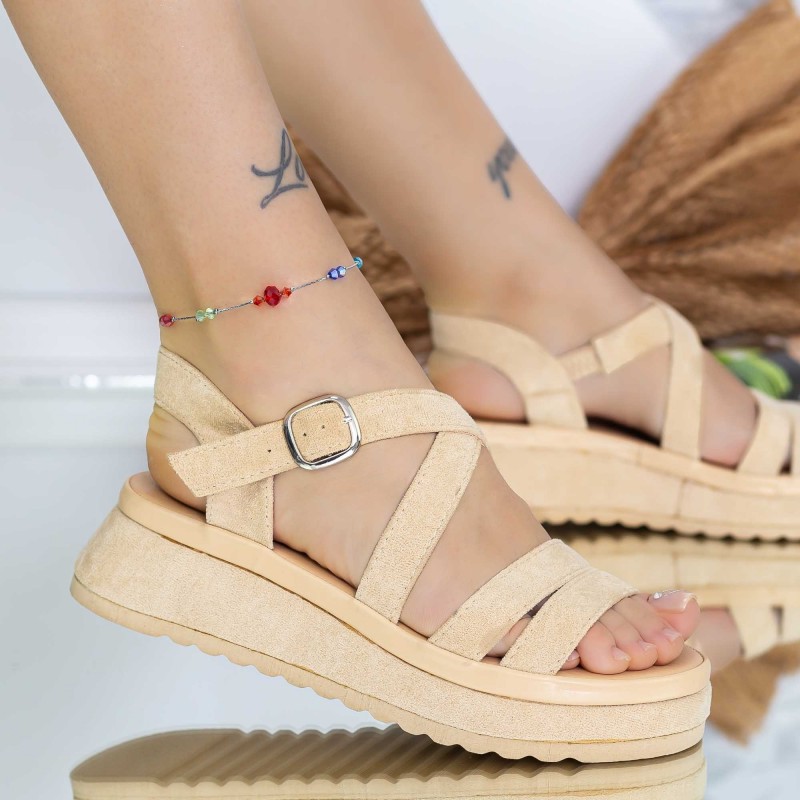 Dámske sandále YSD1 Béžová | Mei