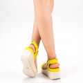 Dámske sandále na platforme QZL226 Žltá | Mei