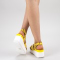 Dámske sandále na platforme QZL225 Žltá | Mei
