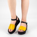 Dámske sandále na platforme 2017-19 Žltá | Mulanka