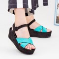 Dámske sandále na platforme GY7 Modrá | Mei