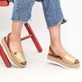 Dámske sandále na platforme WH1933 Zlatý | Mei
