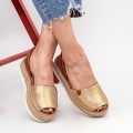 Dámske sandále na platforme WH1933 Zlatý | Mei