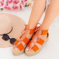 Dámske sandále na platforme OM5360 Oranžová | Small Swan