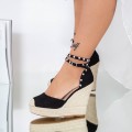 Dámske sandále na platforme FS36 Čierna | Mei