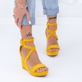 Dámske sandále na platforme TY9 Žltá | Mei