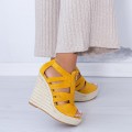 Dámske sandále na platforme HXS19 Žltá | Mei