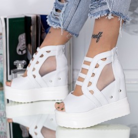 Dámske sandále na platforme WL171 Biely » Mei