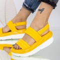 Dámske sandále na platforme WL219 Žltá | Mei