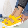 Dámske sandále na platforme WL219 Žltá | Mei
