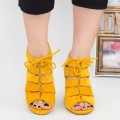 Dámske sandále na hrubom podpätku WT003 Žltá | Mei
