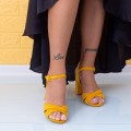 Dámske sandále na hrubom podpätku JSZ2 Žltá | Mei