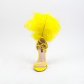 Dámske sandále s tenkým podpätkom XKK232 Žltá | Mei