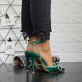 Tenké topánky na podpätku 2SY9 Zelená (K18) Mei