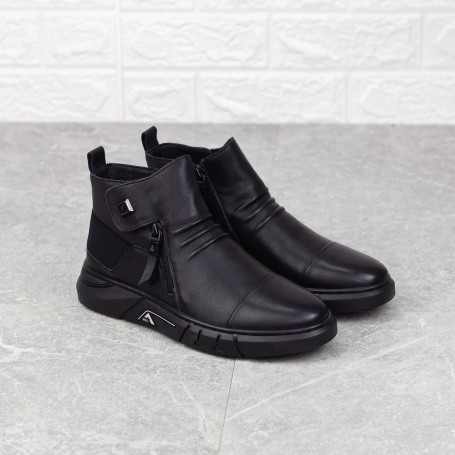 Pánska členková obuv HJNH-04 Čierna » MeiMall.sk