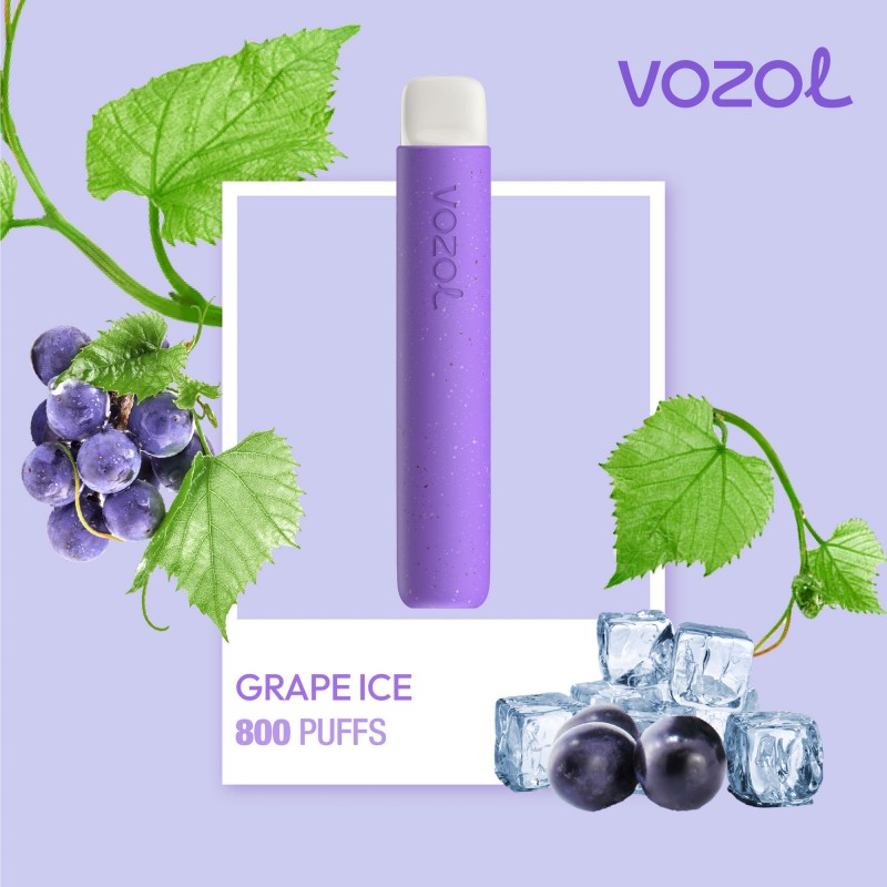 Jednorazová elektronická cigareta STAR800 GRAPE ICE VOZOL