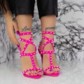 Dámske sandále s tenkým podpätkom 2ZB1 Ružová Mei