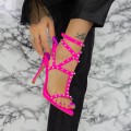Dámske sandále s tenkým podpätkom 2ZB1 Ružová Mei