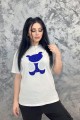 Dámske tričko SJD92800 Biely-Modrá Emma Fashion