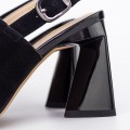Sandále s hrubým podpätkom K4340-3722D Čierna Jose Simon