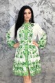 Dámske šaty VMC6923 Biely-Zelená Kikiriki