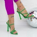 Dámske papuče na podpätku VK141 Zelená Botinelli