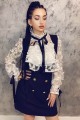 Dámske šaty 008013 Biely-Čierna Kikiriki